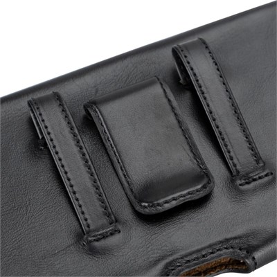 Bloominbag Arc Clip Onyx Black Leather 6.9