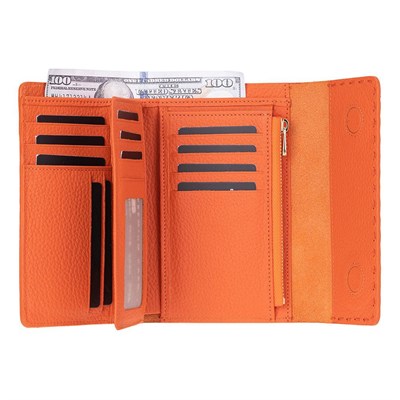 Bloominbag Arc Wallet Terracotta Pebble Hakiki Deri Kartlıklı Manyetik Cüzdan