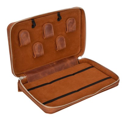 Bloominbag Arcadia Deep Brown Premium Deri Teknoloji Kablo & Aksesuar Düzenleyici