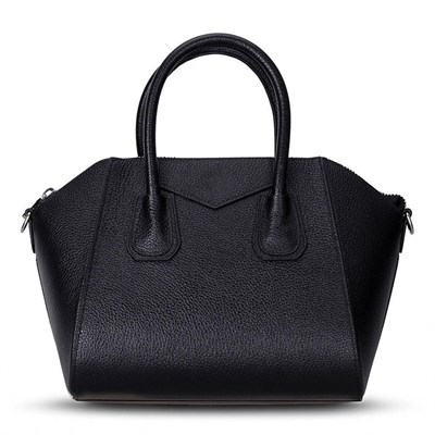 Bloominbag Aria Noir Black Medium Hakiki Deri Kadın El & Omuz Çantası