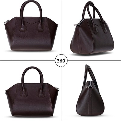 Bloominbag Aria Walnut Brown Medium Hakiki Deri Kadın El & Omuz Çantası