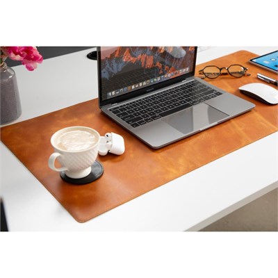 Bloominbag Atelier 91 Dark Mocha Leather Desk Mat Large