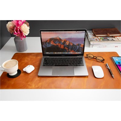 Bloominbag Atelier 91 Dark Mocha Leather Desk Mat Large