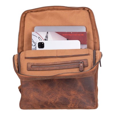 Bloominbag Atelier Heritage Saddle Hakiki Deri Laptop Sırt Çantası – 16” Uyumlu
