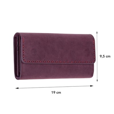 Bloominbag Aura Mulberry Wine Hakiki Deri Telefon Bölmeli Kadın Cüzdanı