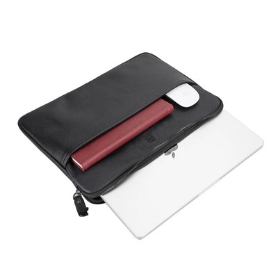 Bloominbag Awe Slim Hakiki Deri Siyah 16inç Laptop / Macbook Kılıf