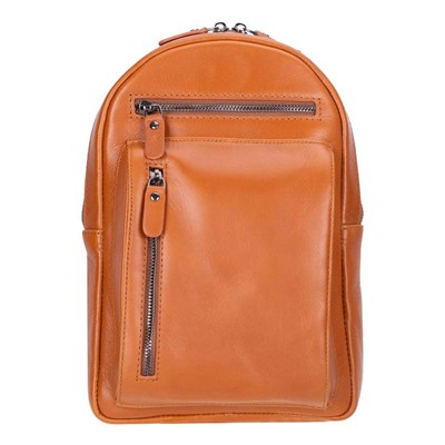 Bloominbag Blake Tan Luxe Deri Çapraz Unisex Sırt Çantası