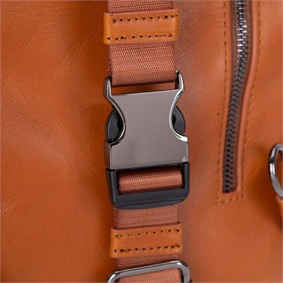 Bloominbag Blake Tan Luxe Deri Çapraz Unisex Sırt Çantası
