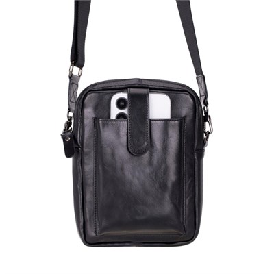 Bloominbag Bloombag Obsidian Black Hakiki Deri Crossbody Çanta