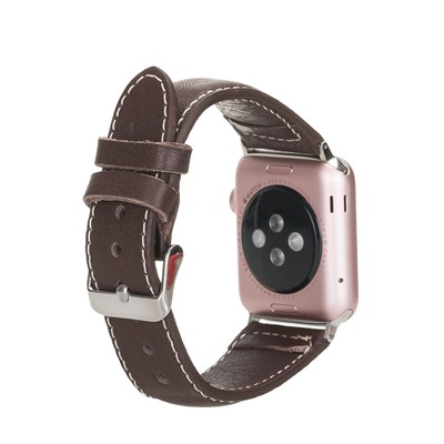 Bloominbag Bloomband Crimora Kahve Deri Apple Watch Kordonu-44/45/46/49mm