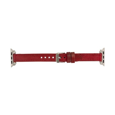 Bloominbag Bloomband Signature Crimson Red Leather Apple Watch Band - 44/45/46/49mm