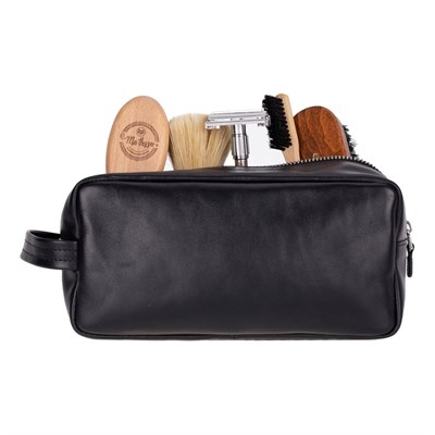 Bloominbag Bloombiel Obsidian Siyah Hakiki Deri Seyahat Ve Makyaj Çantası