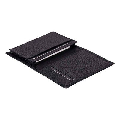 Bloominbag Bloomcard Verta Obsidian Black Hakiki Deri Dikey Kartlık