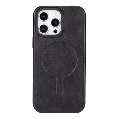 Bloominbag Bloomcase Aeris Obsidian Black Iphone 16 Pro Magsafe Hakiki Deri Kılıfı