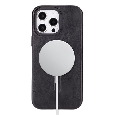 Bloominbag Bloomcase Aeris Obsidian Black Iphone 16 Pro Magsafe Hakiki Deri Kılıfı