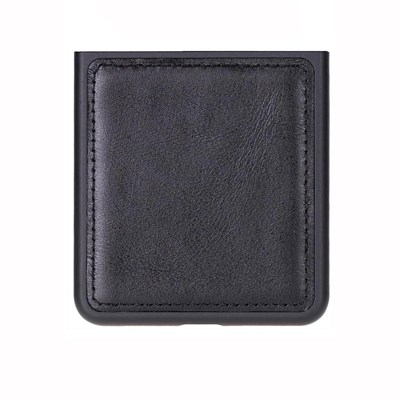 Bloominbag Bloomcase Flex Obsidian Black Hakiki Deri Samsung Galaxy Z Flip 7 Kılıf(6.9