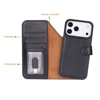 Bloominbag Bloomcase Magic Wallet Obsidian Black Apple Iphone 17 Pro (6.3