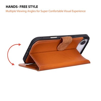 Bloominbag Bloomcase Magic Wallet Urban Tan Hakiki Deri Iphone 17 Air(6.5