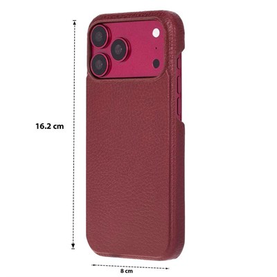 Bloominbag Bloomcase Vectra Burgonya Iphone 18 Pro Magsafe Hakiki Deri Kılıf