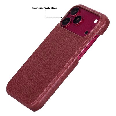Bloominbag Bloomcase Vectra Burgonya Iphone 18 Pro Max Magsafe Hakiki Deri Kılıf