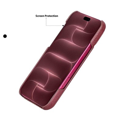 Bloominbag Bloomcase Vectra Burgonya Iphone 18 Pro Magsafe Hakiki Deri Kılıf