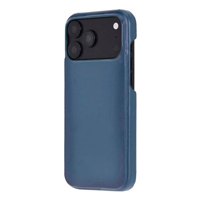 Bloominbag Bloomcase Vectra Chambray Blue Iphone 18 Pro Max Magsafe Hakiki Deri Kılıf