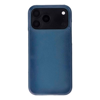 Bloominbag Bloomcase Vectra Chambray Blue Iphone 18 Pro Magsafe Hakiki Deri Kılıf