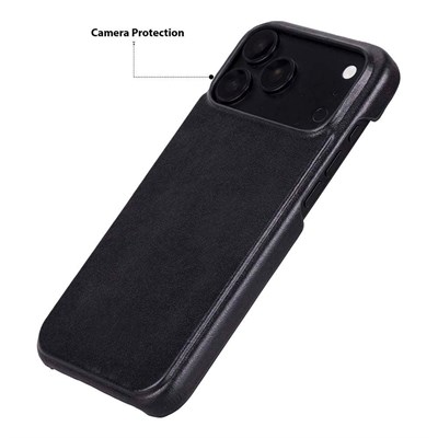 Bloominbag Bloomcase Vectra Obsidian Black Iphone 18 Pro Max Magsafe Hakiki Deri Kılıf