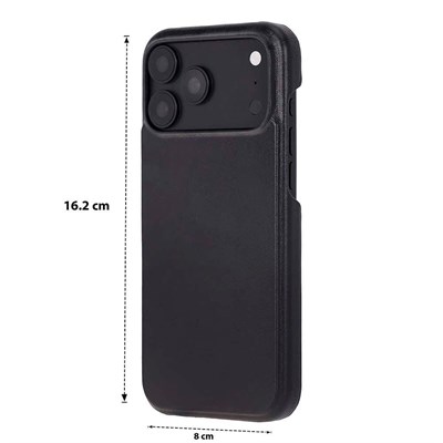 Bloominbag Bloomcase Vectra Obsidian Black Iphone 18 Pro Max Magsafe Hakiki Deri Kılıf