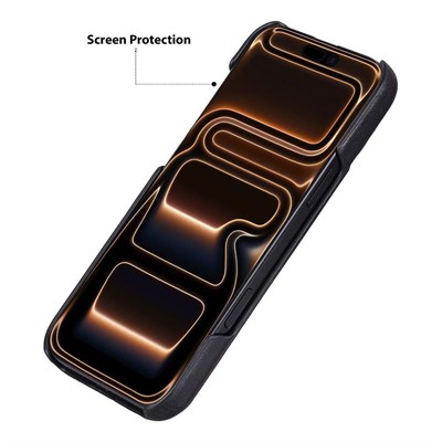 Bloominbag Bloomcase Vectra Obsidian Black Iphone 18 Pro Magsafe Hakiki Deri Kılıf