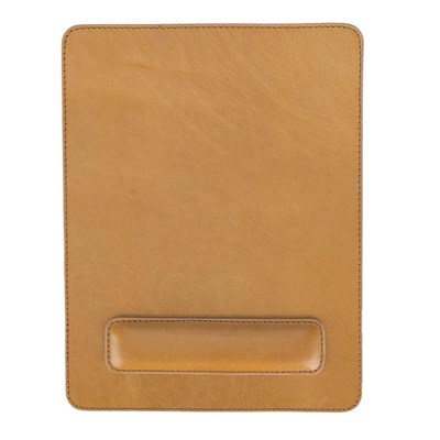 Bloominbag Bloomdesk Ease Burnished Brass Hakiki Deri Bilek Destekli Mouse Pad