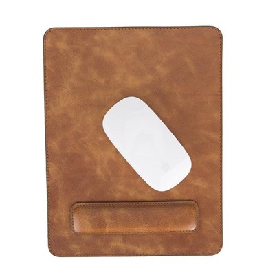 Bloominbag Bloomdesk Ease Honey Tan Hakiki Deri Bilek Destekli Mouse Pad