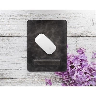 Bloominbag Bloomdesk Ease Stone Grey Hakiki Deri Bilek Destekli Mouse Pad