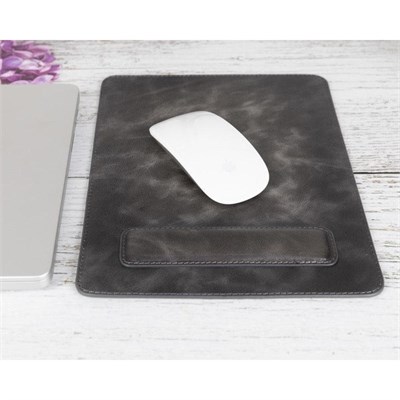 Bloominbag Bloomdesk Ease Stone Grey Hakiki Deri Bilek Destekli Mouse Pad