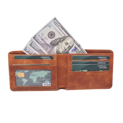 Bloominbag Bloomfold Cognac Tan Hakiki Deri Cüzdan