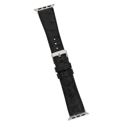 Bloominbag Bloominband Charcoal Noir Deri Apple Watch Kordonu-44/45/46/49mm