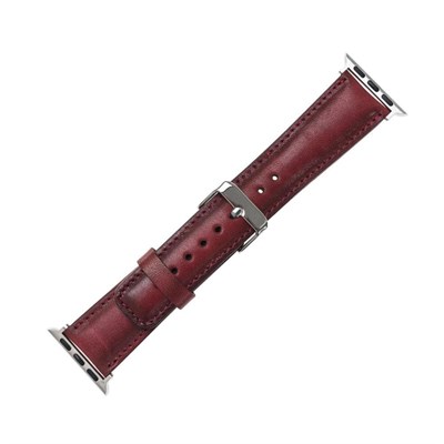 Bloominbag Bloominband Crimson Red Deri Apple Watch Kordonu-44/45/46/49mm