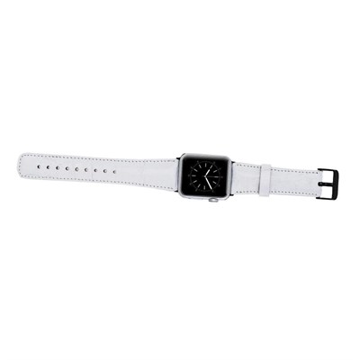 Bloominbag Bloominband Ivory White Deri Apple Watch Kordonu-44/45/46/49mm