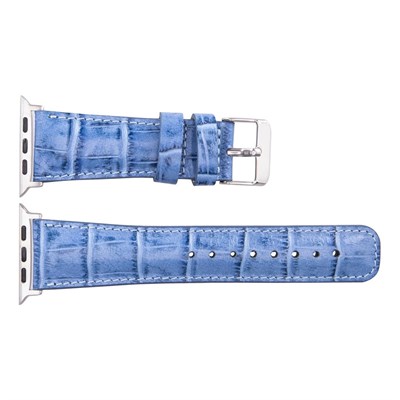 Bloominbag Bloominband Midnight Marine Croco Deri Apple Watch Kordonu-44/45/46/49mm