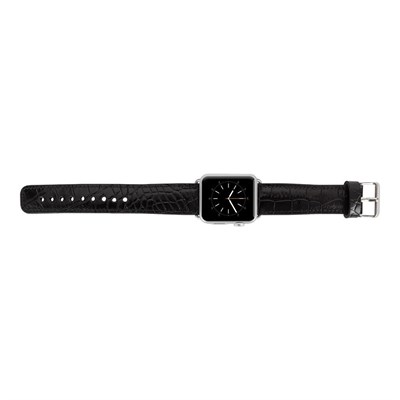 Bloominbag Bloominband Noir Croco Deri Apple Watch Kordonu-44/45/46/49mm