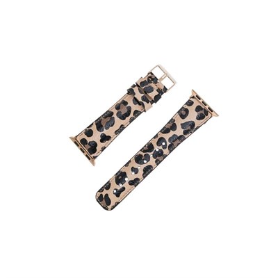 Bloominbag Bloominband Savanna Leopard Deri Apple Watch Kordonu-44/45/46/49mm