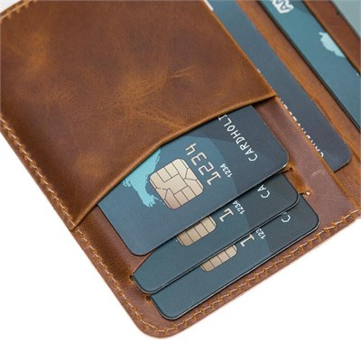 Bloominbag Bloomledger Amber Moccasin Hakiki Deri Bifold Cüzdan