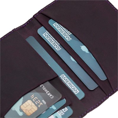 Bloominbag Bloomledger Deep Amethyst Hakiki Deri Bifold Cüzdan