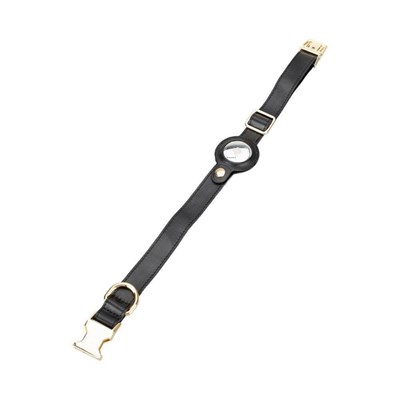 Bloominbag Bloompaw Black Airtag Yuvalı Hakiki Deri Pet Tasma
