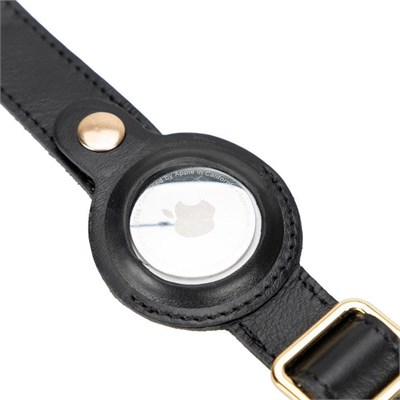 Bloominbag Bloompaw Black Airtag Yuvalı Hakiki Deri Pet Tasma