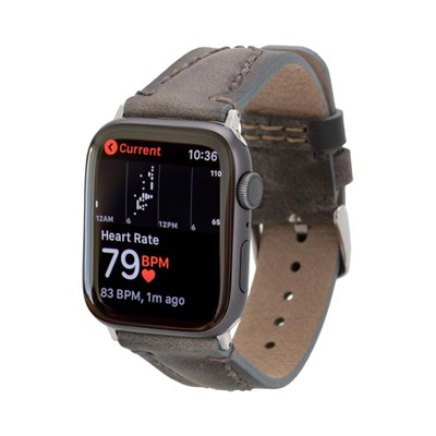 Bloominbag Bloomstrap Avilla Sandy Gray Hakiki Deri Apple Watch Kayışı-44/45/46/49mm