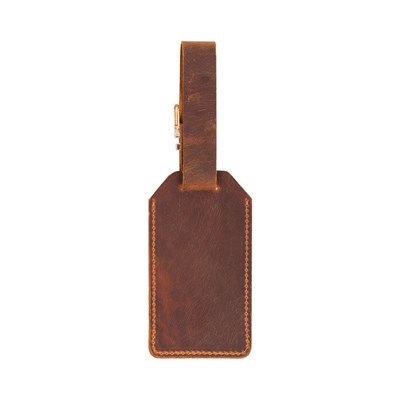 Bloominbag Bloomtag Atlas Moccasin Tan Hakiki Deri Valiz Kimlik Etiketi
