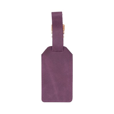 Bloominbag Bloomtag Atlas Mulberry Magenta Hakiki Deri Valiz Kimlik Etiketi