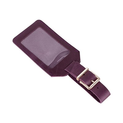 Bloominbag Bloomtag Atlas Mulberry Magenta Hakiki Deri Valiz Kimlik Etiketi