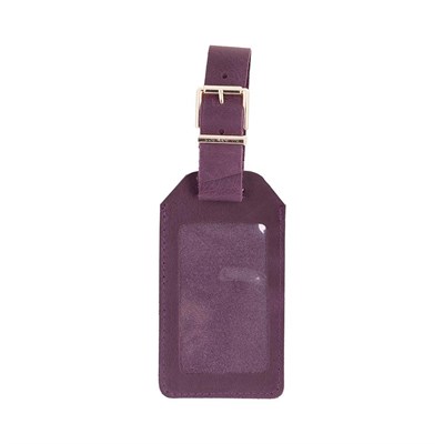 Bloominbag Bloomtag Atlas Mulberry Magenta Hakiki Deri Valiz Kimlik Etiketi
